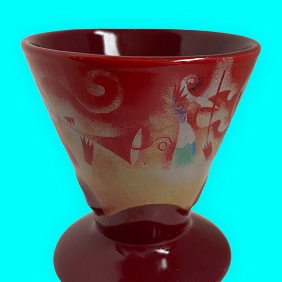 Vintage Frangelico Liqueur Expresso Demitasse Mug Signed Linda Fritchtel - Picture 5 of 7